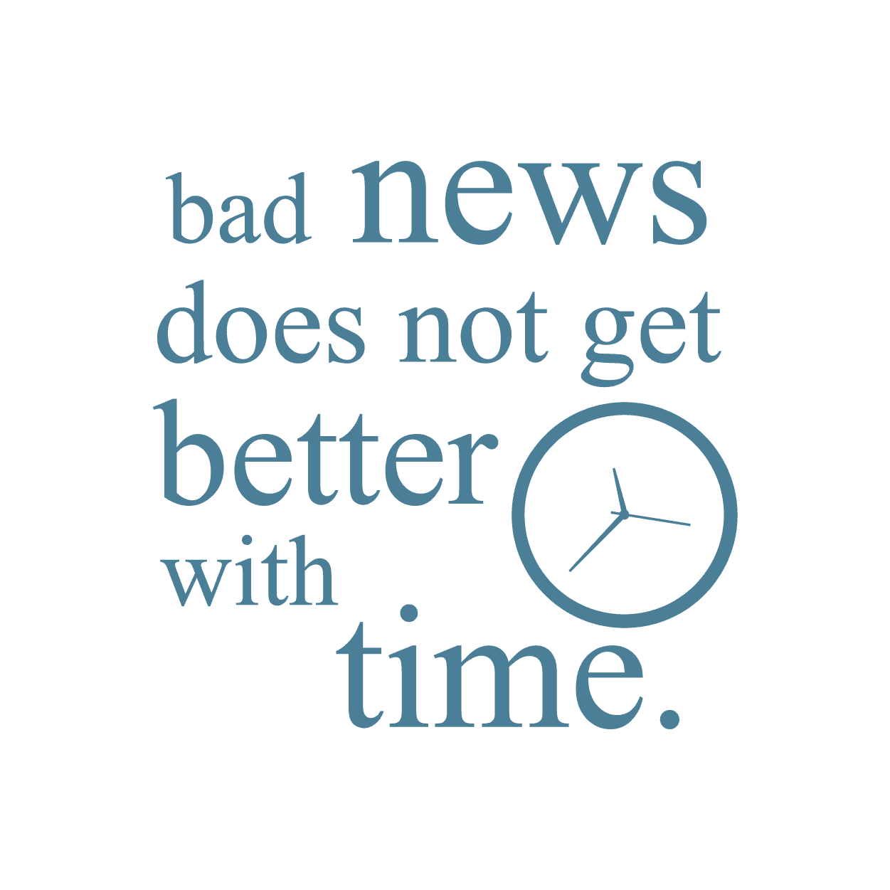 Bad News Does Not Get Better with Time